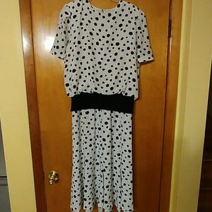 Vintage dress with Dalmatian print size 14